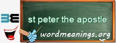 WordMeaning blackboard for st peter the apostle